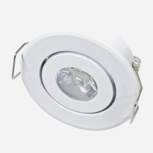 2" MINI LED PUK LIGHT 2W, 180LMN, 3000K WARM WHITE, GIMBAL, WHITE
