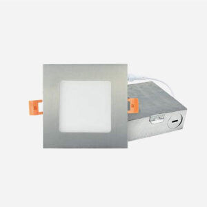 2" SQUARE SLIM LED DOWNLIGHT - 9W - 3000K - SATIN NICKLE